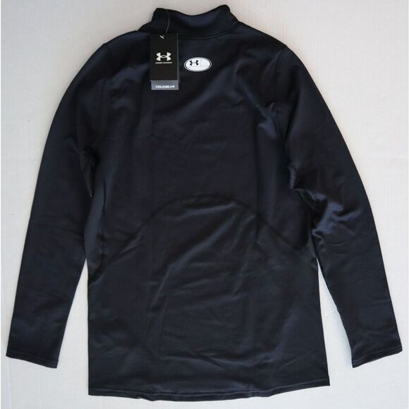 Under Armour 1366066-001 Men's Sz XL Black ColdGear Armour Fitted Mock Neck - Picture 2 of 8